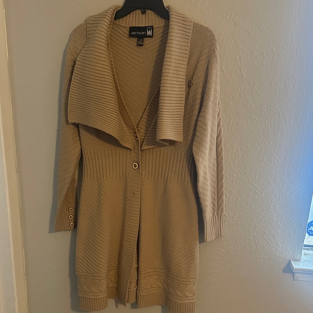Antthony Women's Beige Knit Cardigan